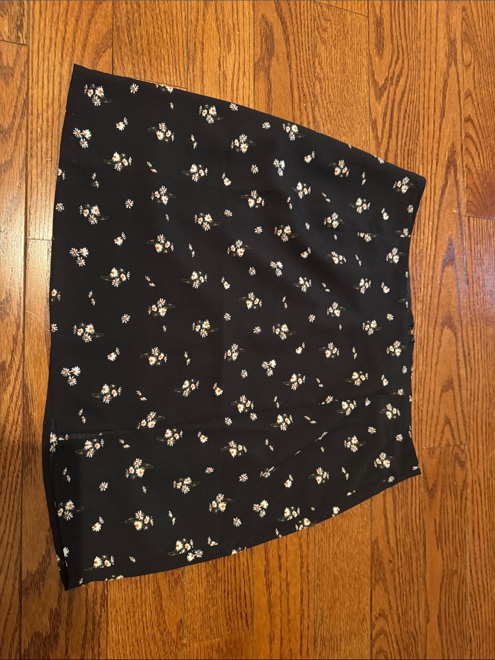 Black Floral Mini Skirt